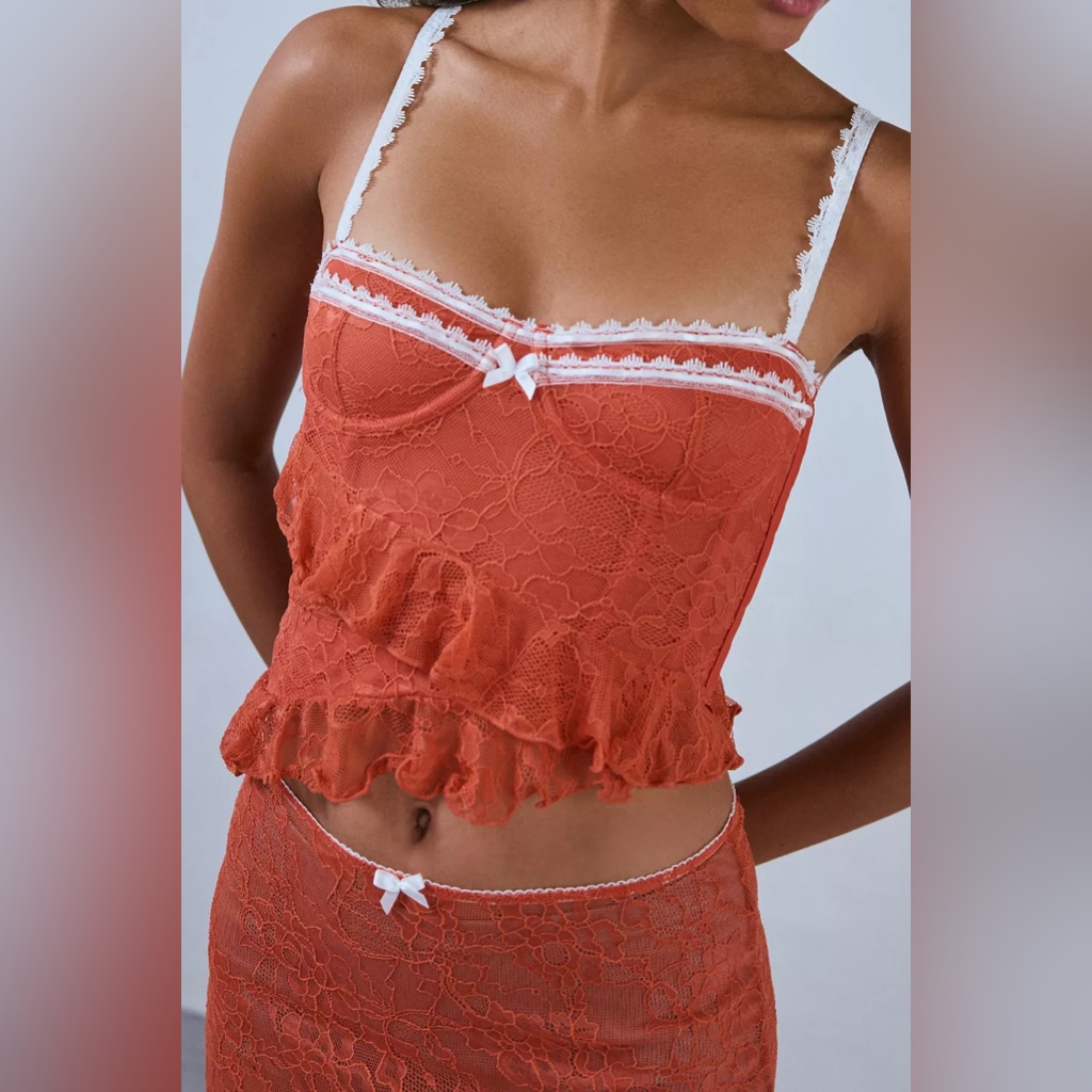 Uo Out From Under X Wild Lovers Tanya Lace Corset Top